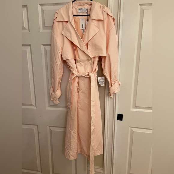 NWT ASOS belted slouchy trench coat. Dusty rose. Size 10 Excellent condition - Picture 6 of 7